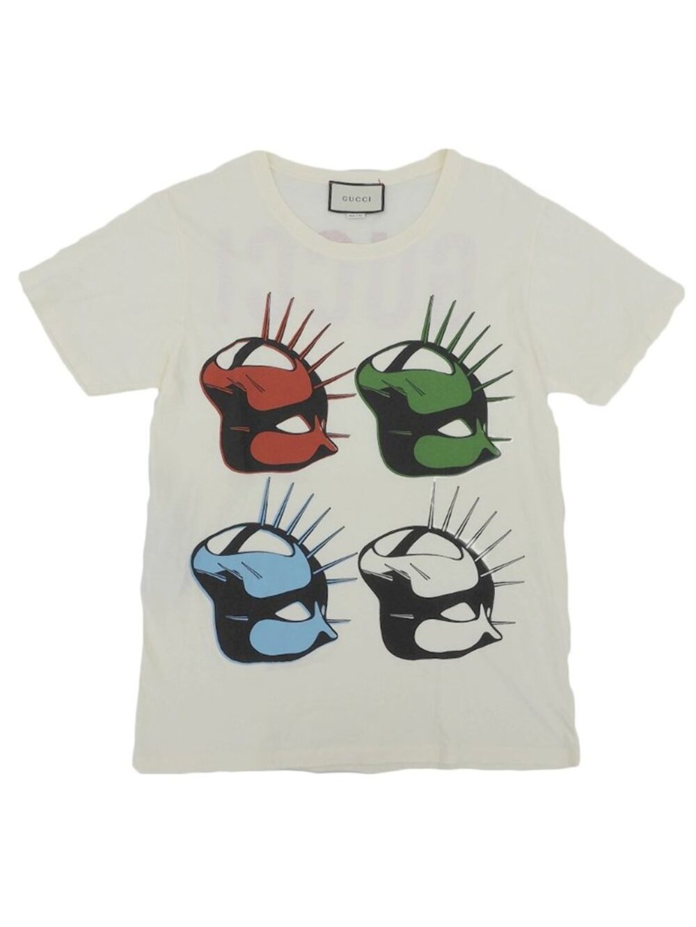 Gucci Print T-Shirt Top Ivory